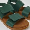 Camper Sandalias | Sandalias Verdes De Piel Para Ninos