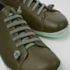 Camper Zapatos Casual | Zapatos De Piel Verde Para Hombre