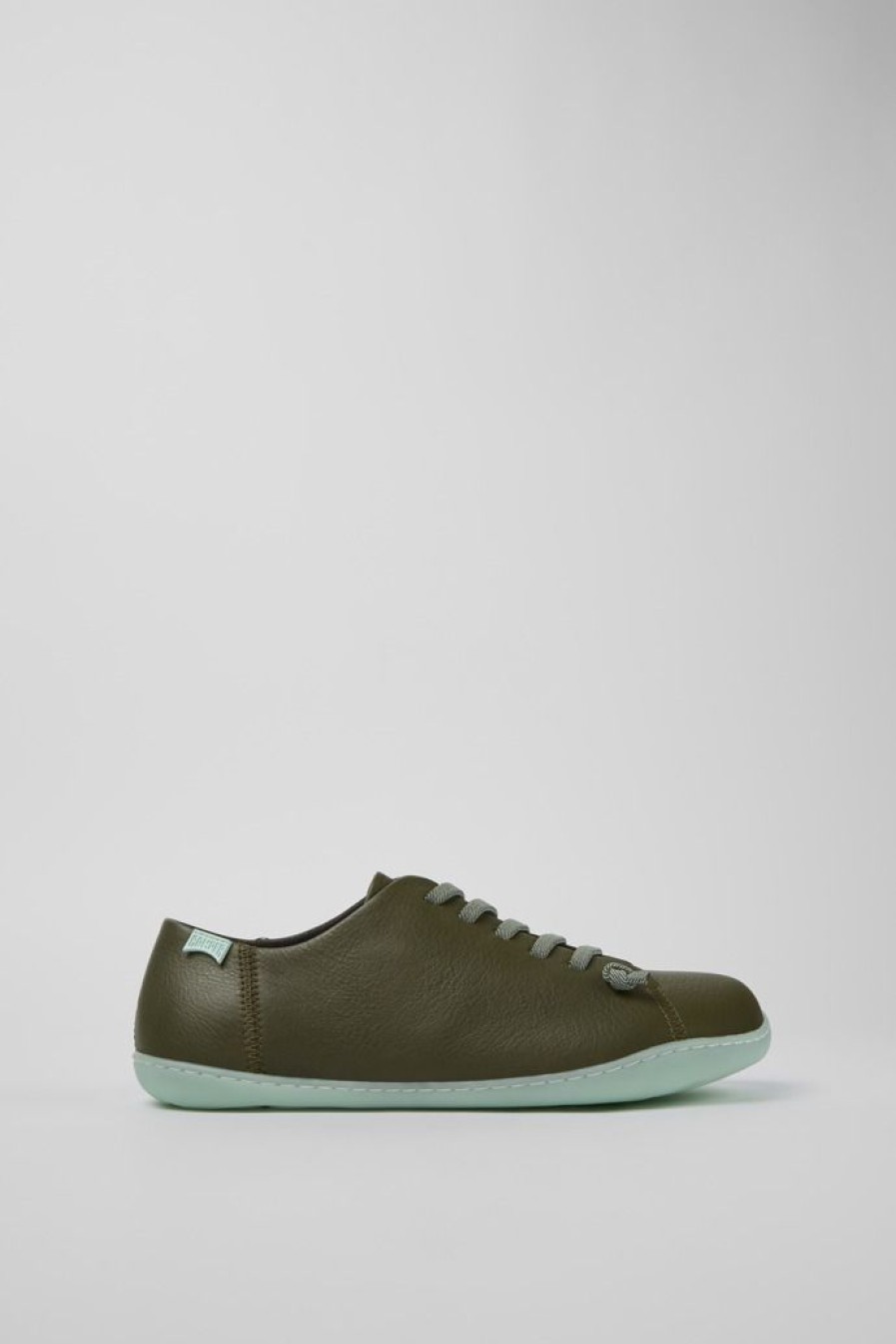 Camper Zapatos Casual | Zapatos De Piel Verde Para Hombre