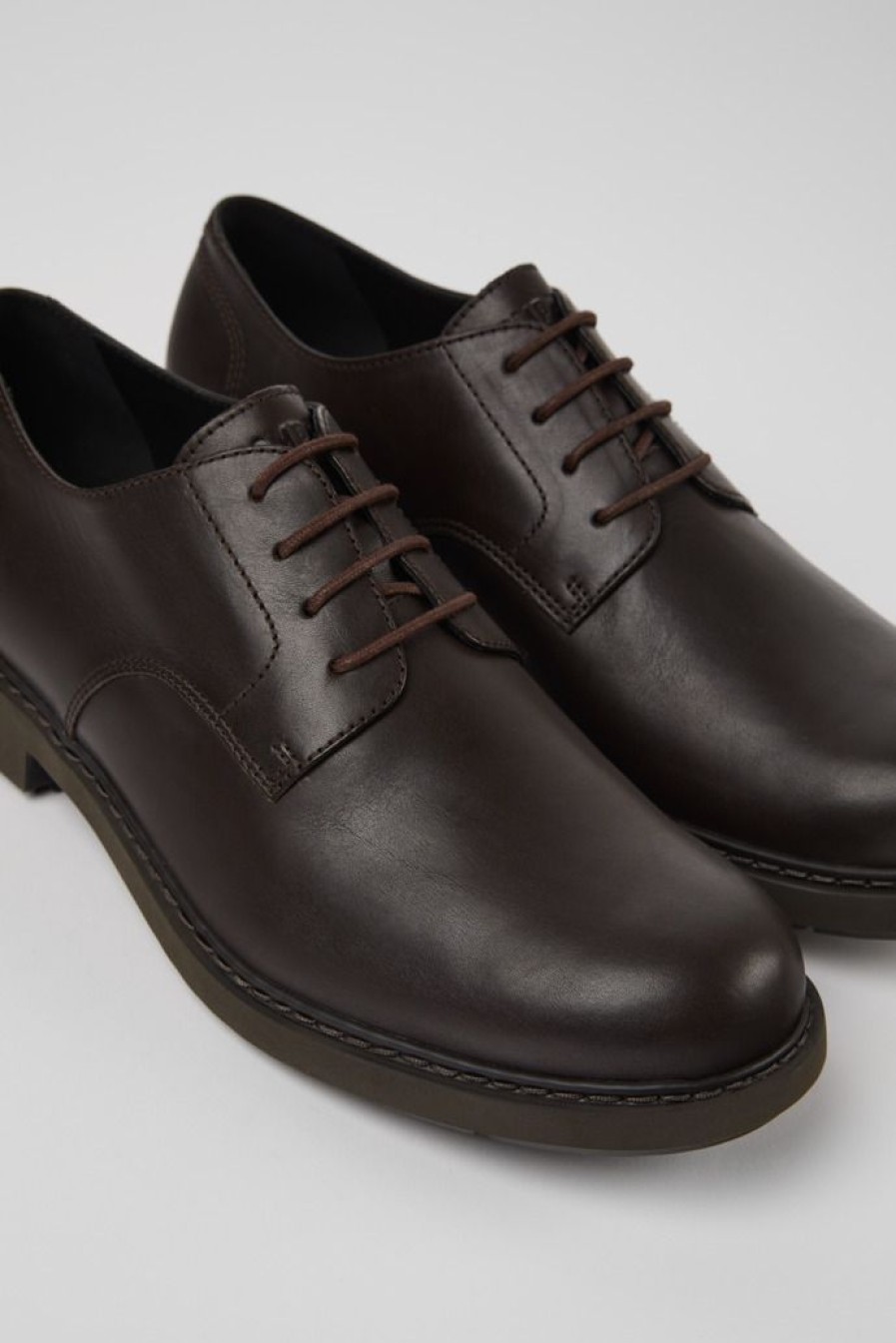 Camper Zapatos De Vestir | Zapato Blucher Clasico Marron