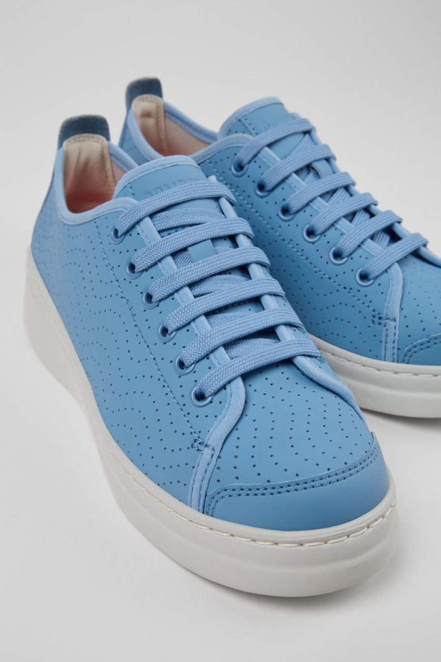 Camper Zapatillas | Sneaker De Piel Azul Para Mujer