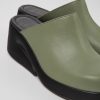 Camper Plataformas / Cunas | Mules Verdes De Piel Para Mujer