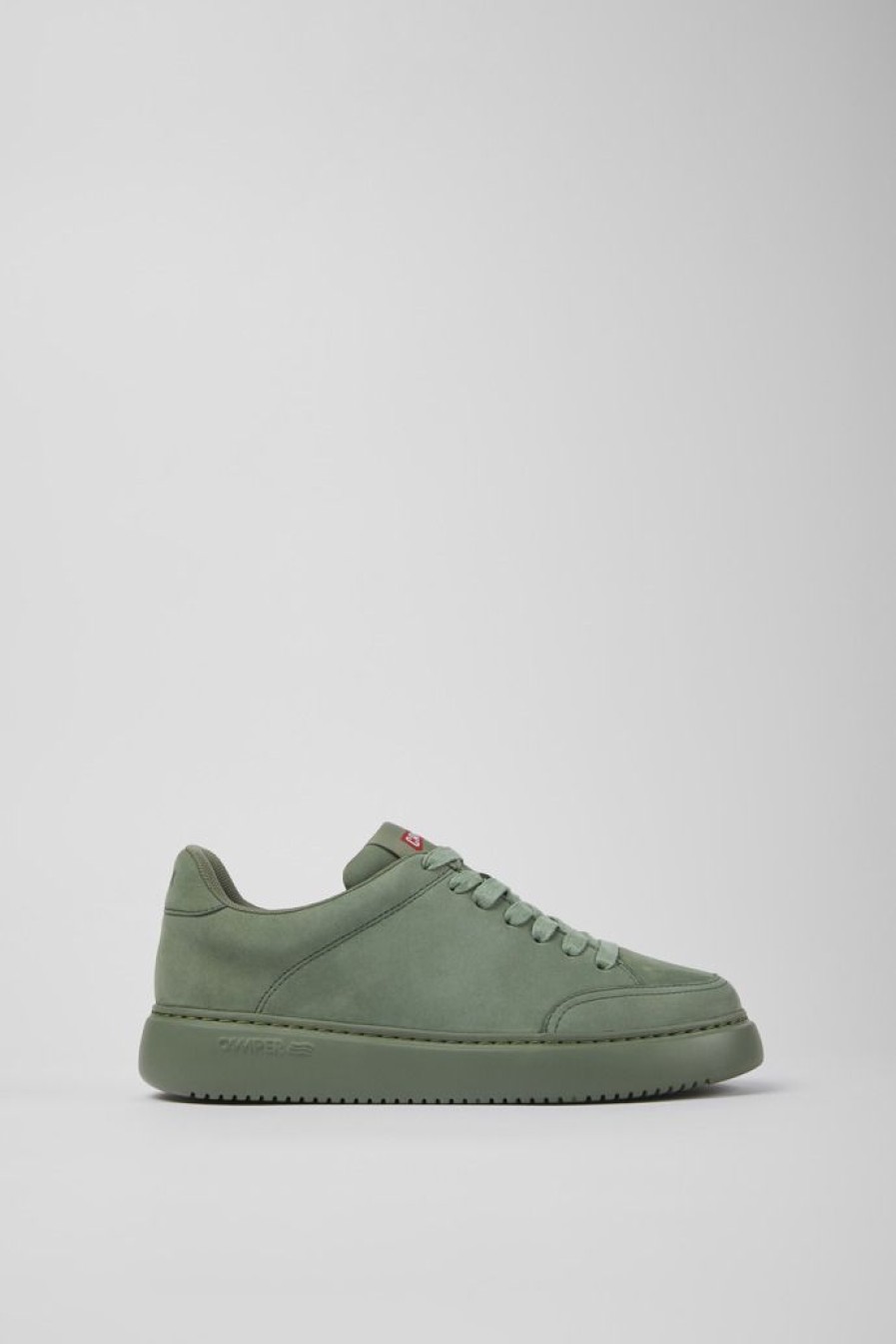 Camper Zapatillas | Sneakers Verdes De Nobuk Para Mujer