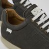 Camper Zapatos Casual | Sneaker Oxford De Nobuk Gris Para Hombre