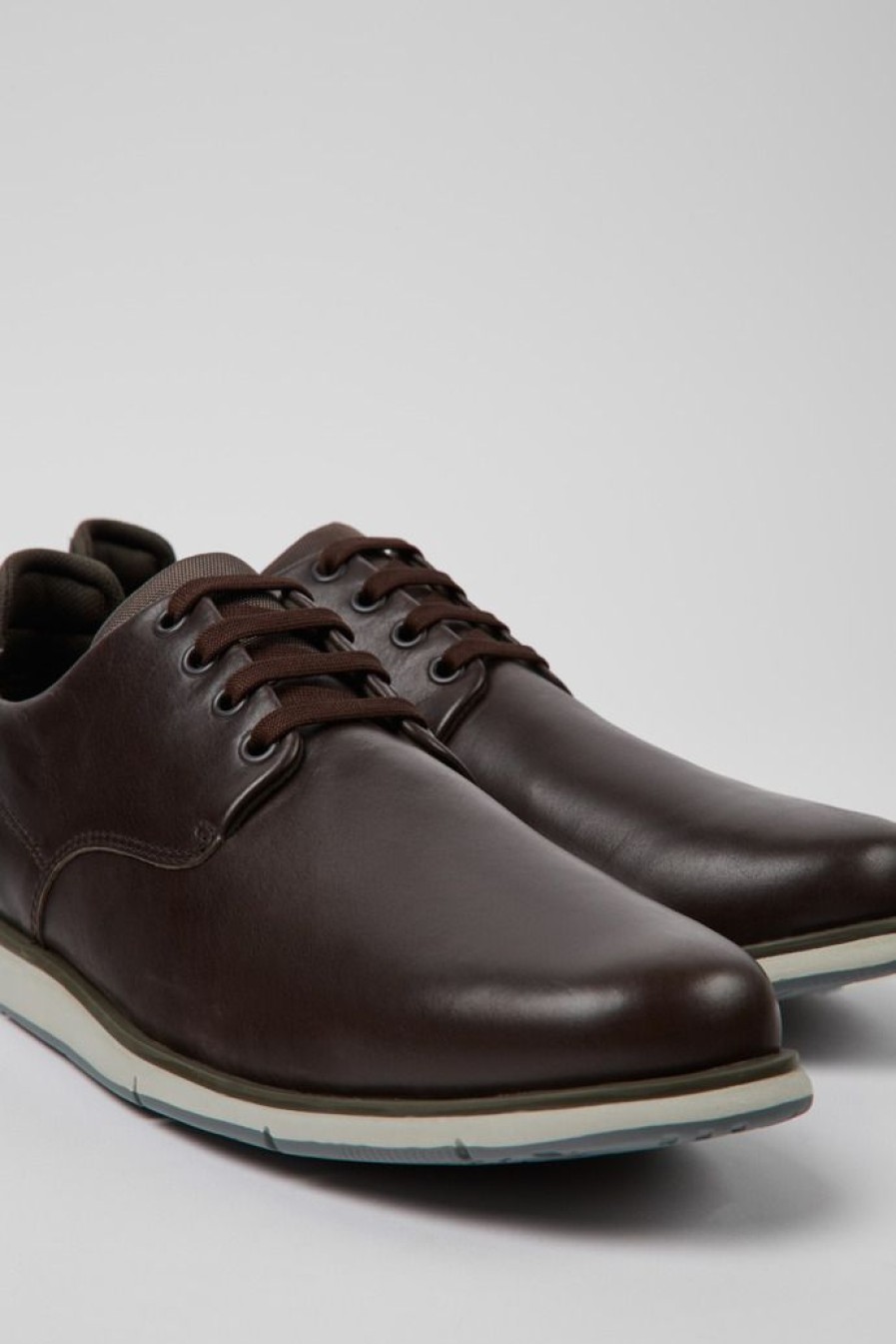 Camper Zapatos Casual | Zapatos Marrones De Piel Para Hombre