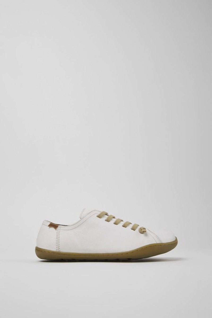 Camper Zapatos Casual | Zapato De Piel Blanco Para Mujer