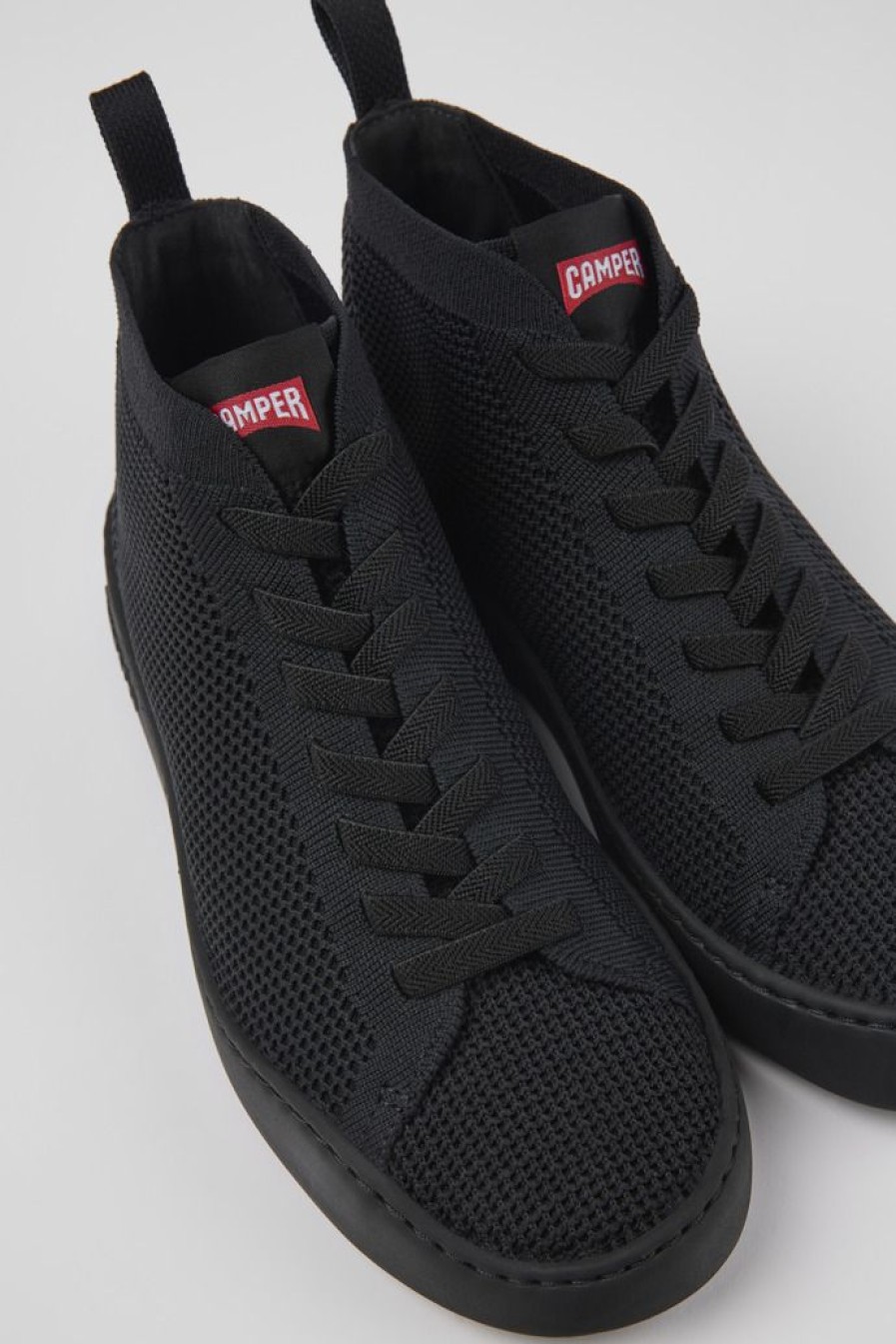 Camper Zapatillas | Sneakers Negras De Punto De Una Pieza Para Mujer