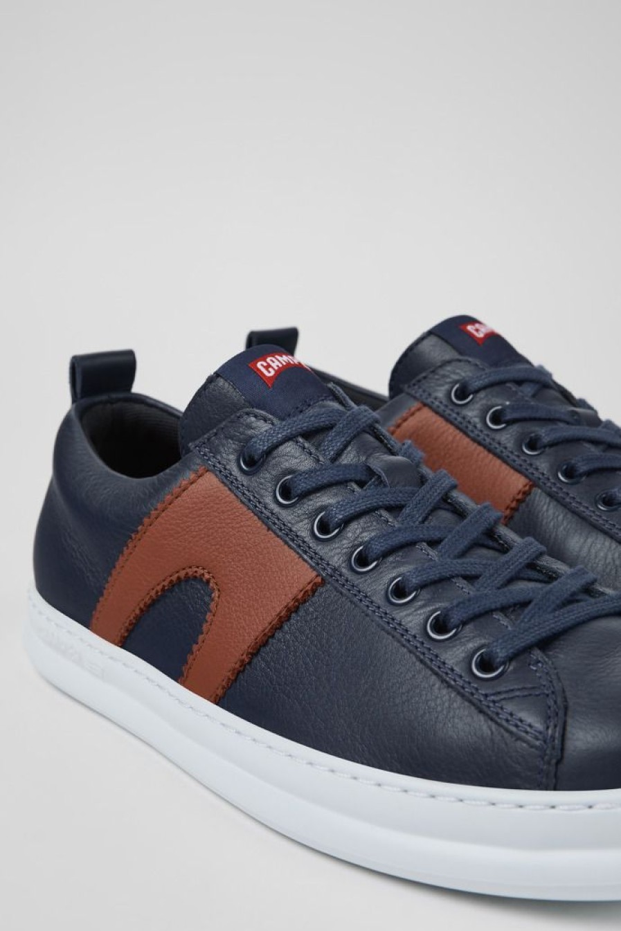 Camper Zapatillas | Sneaker De Piel Azul Para Hombre