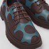 Camper Zapatos De Vestir | Zapatos Burdeos Y Azules De Piel Para Hombre