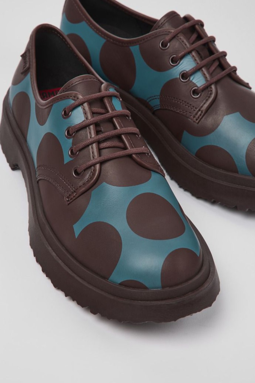 Camper Zapatos De Vestir | Zapatos Burdeos Y Azules De Piel Para Hombre