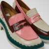 Camper Zapatos De Vestir | Mocasines Multicolores De Piel Para Mujer