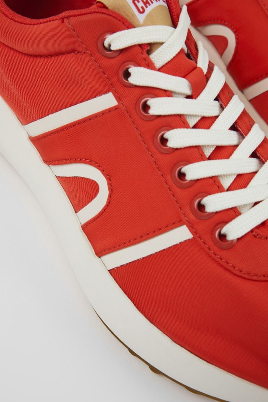 Camper Zapatillas | Sneaker De Tejido Roja Para Hombre