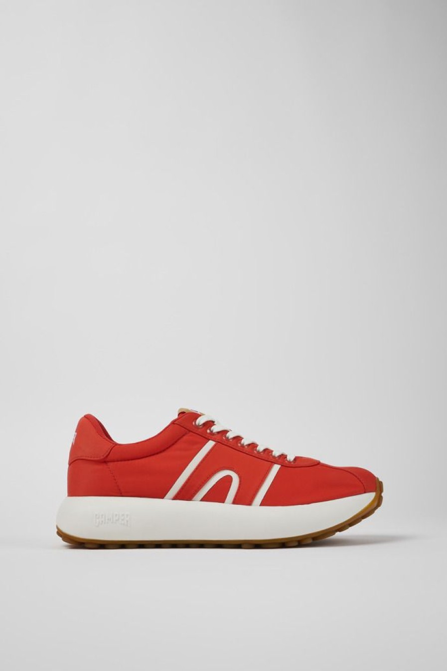 Camper Zapatillas | Sneaker De Tejido Roja Para Hombre