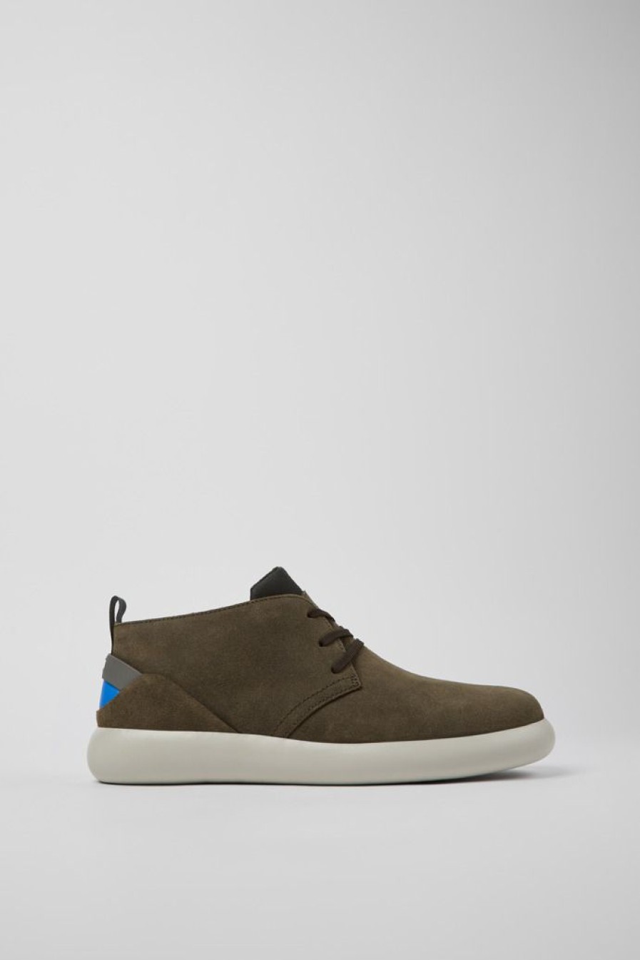 Camper Botines | Sneakers Verdes De Nobuk Para Hombre