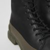 Camper Zapatos De Vestir | Botines Negros Y Verdes De Piel Para Hombre