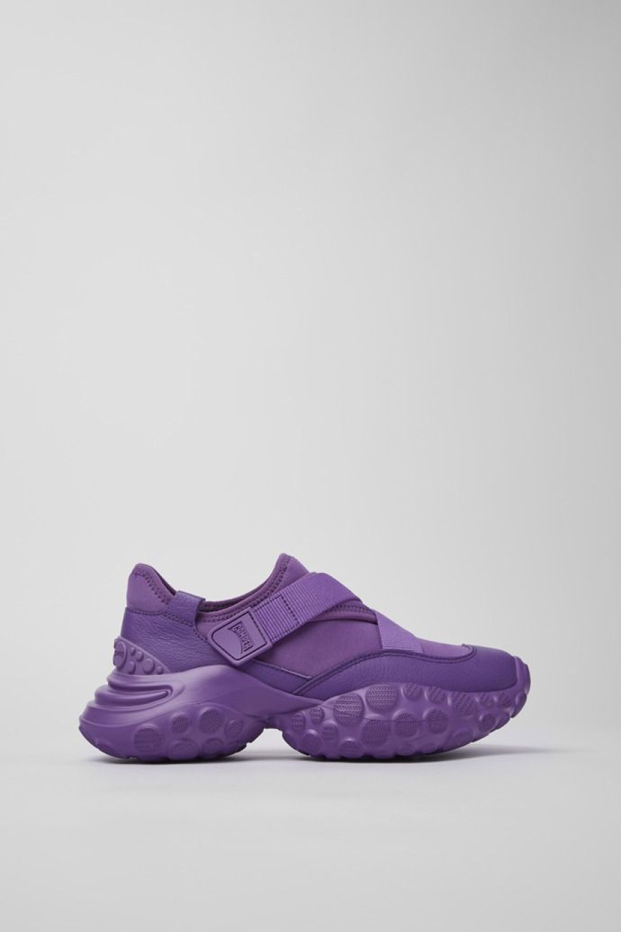 Camper Zapatillas | Sneaker De Tejido/Piel Violeta Para Mujer