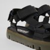 Camper Sandalias | Sandalias Negras De Piel Para Hombre