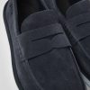 Camper Zapatos De Vestir | Mocasin De Nobuk Azul Para Hombre