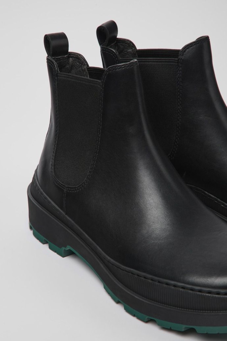 Camper Botines | Botines Negros De Piel Para Hombre