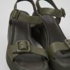 Camper Sandalias | Sandalias Verdes De Piel Para Mujer