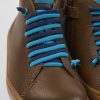 Camper Zapatos De Cordones | Botines Marrones De Piel Para Ninos