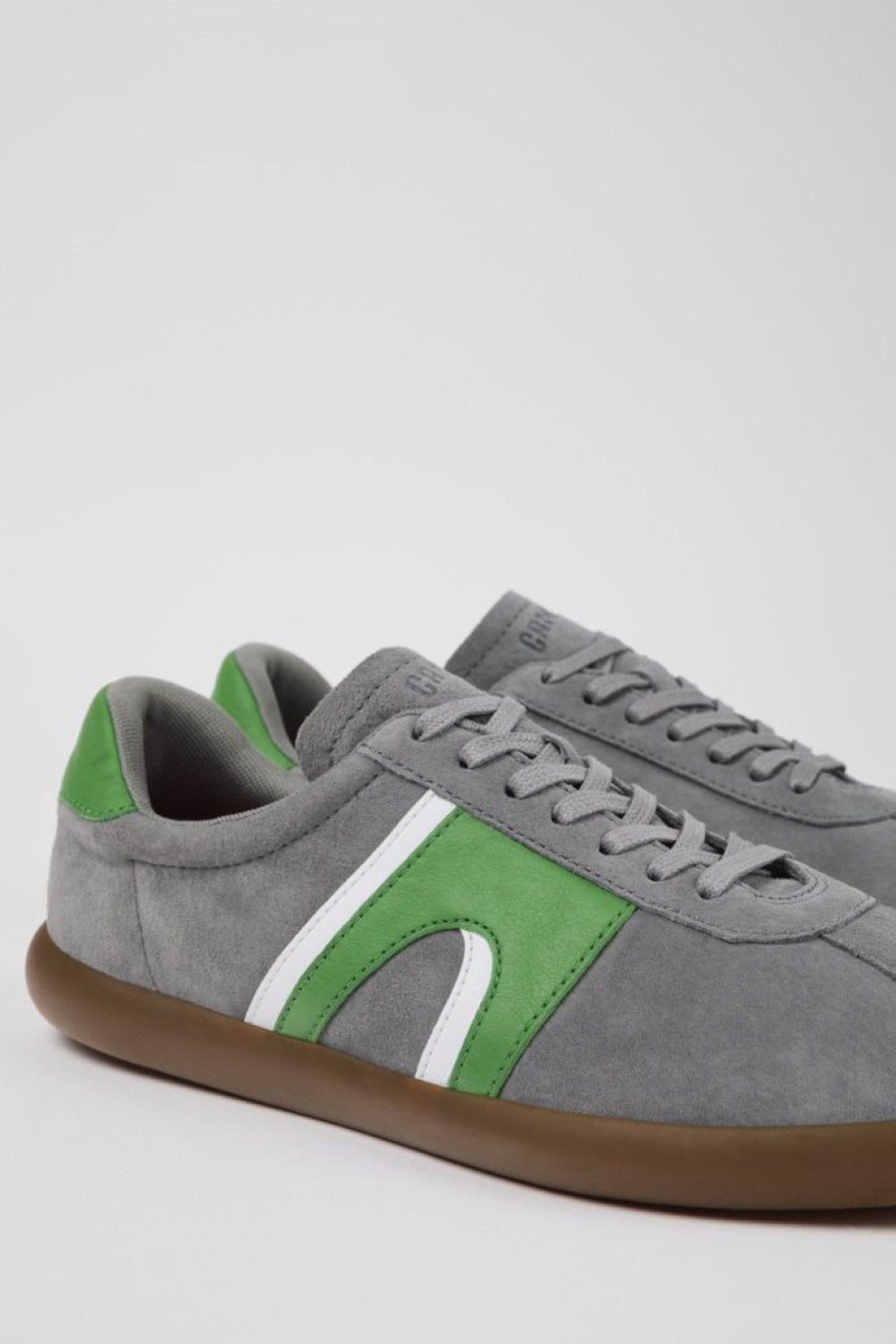 Camper Zapatillas | Sneaker De Nobuk/Piel Gris Para Hombre