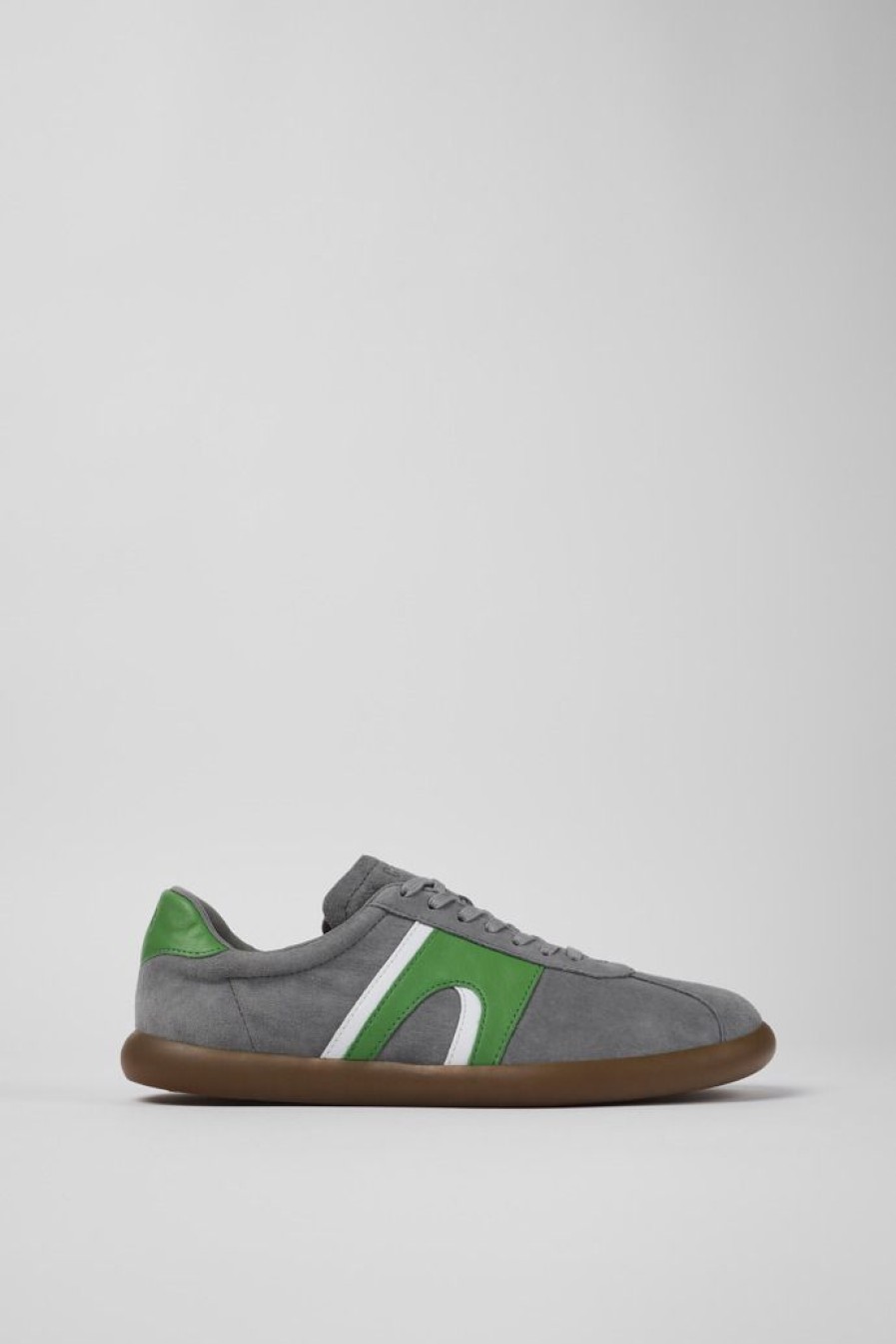 Camper Zapatillas | Sneaker De Nobuk/Piel Gris Para Hombre