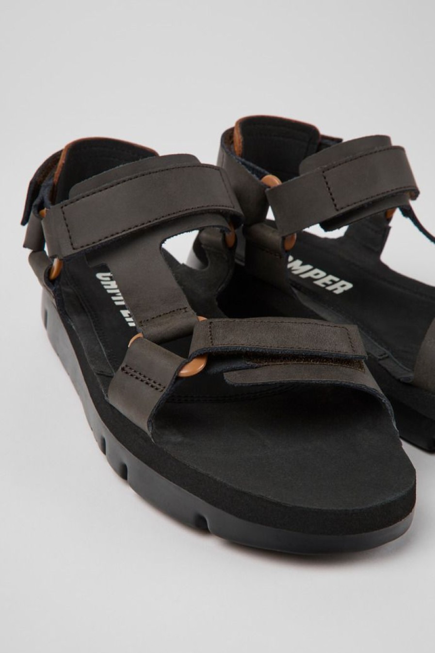 Camper Sandalias | Sandalias De Piel Marrones Para Hombre