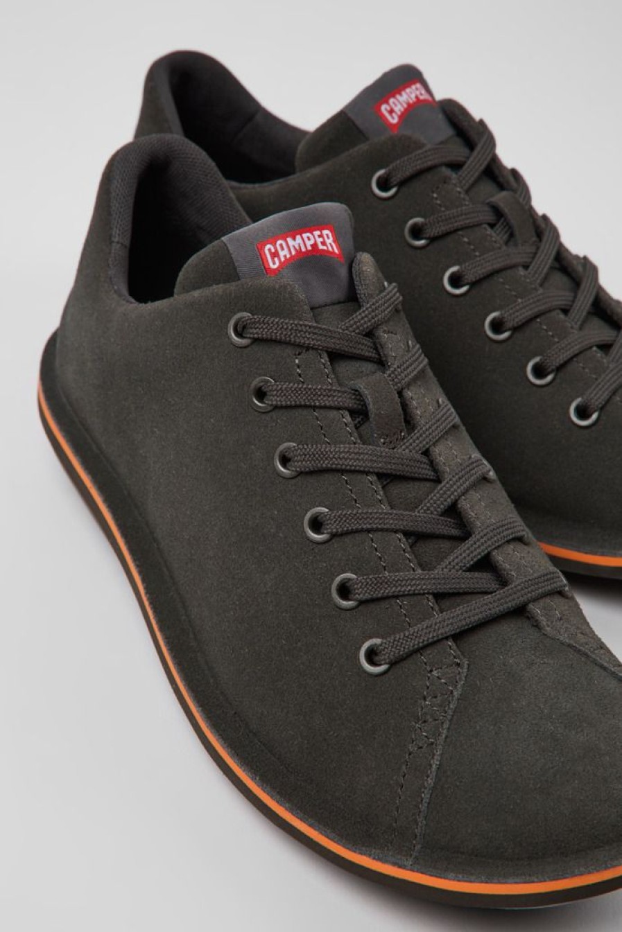 Camper Zapatos Casual | Zapatos Grises De Nobuk Para Hombre