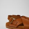 Camper Sandalias | Sandalias Marrones De Piel Para Ninos