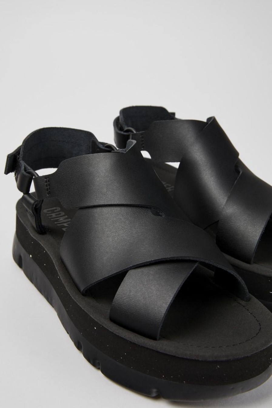 Camper Sandalias | Sandalias De Piel Negras Para Mujer