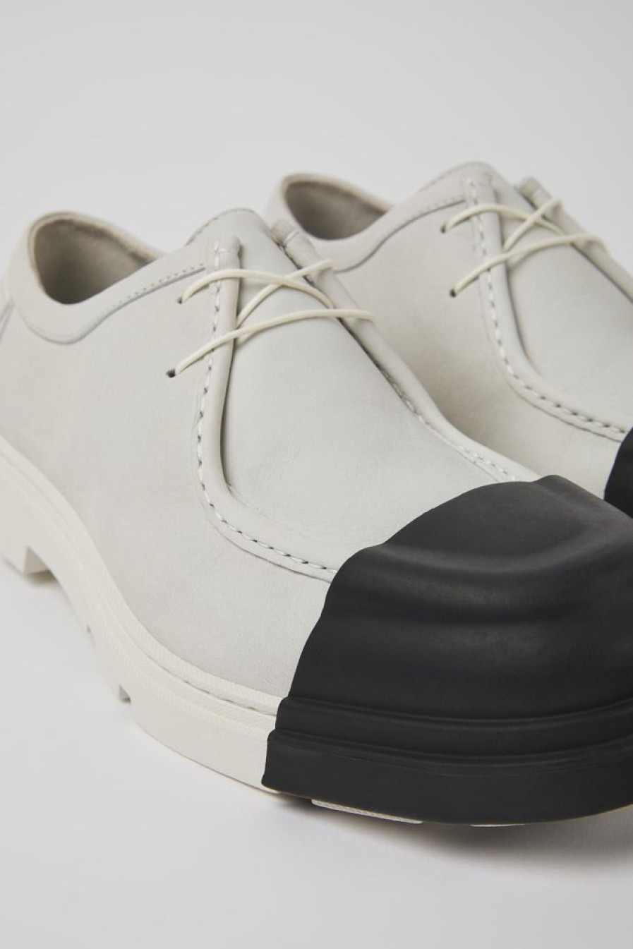 Camper Zapatos De Vestir | Zapatos Blancos De Piel Sin Tenir Para Hombre