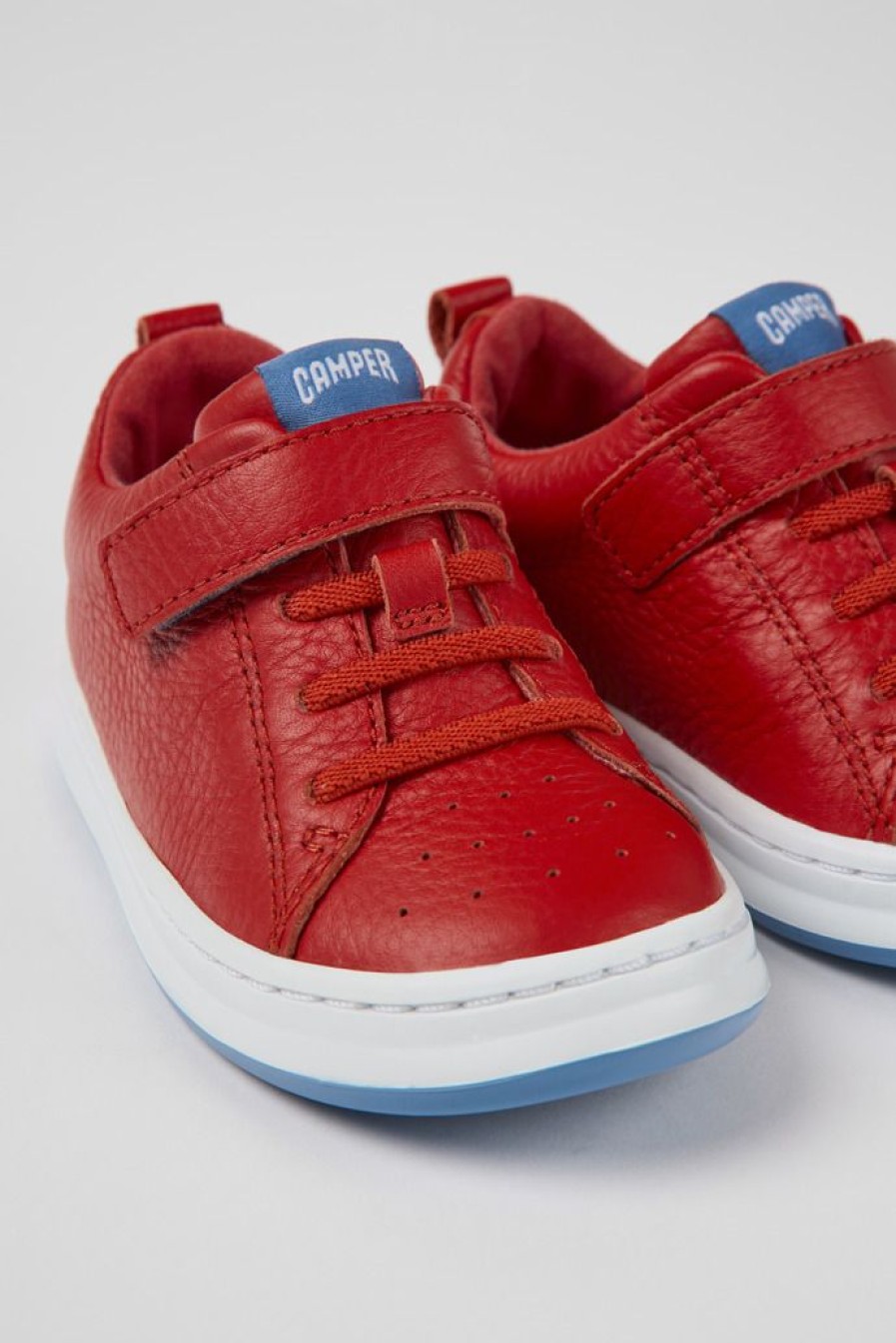 Camper Zapatillas | Sneakers Rojas De Piel Para Ninos