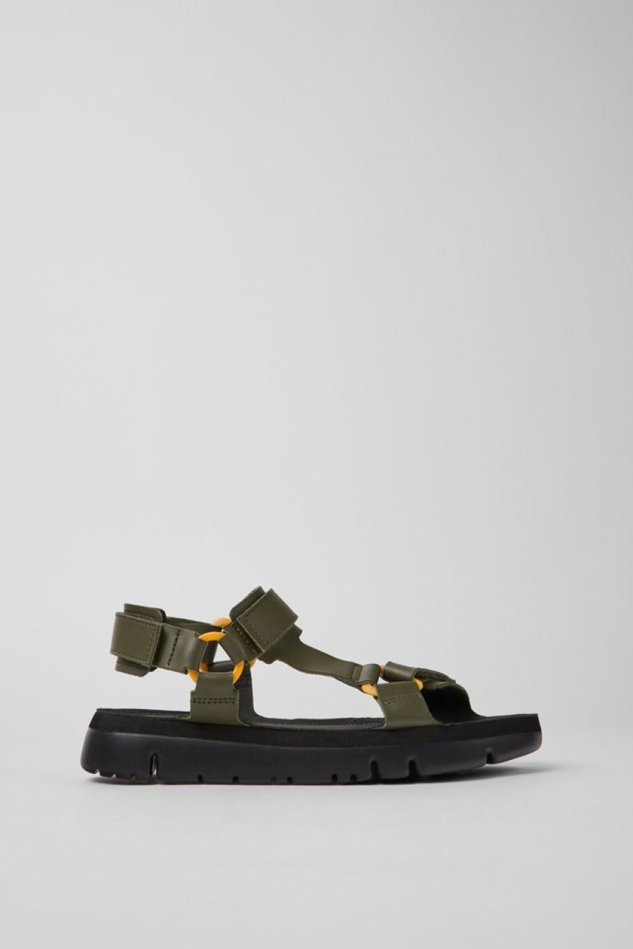 Camper Sandalias | Sandalias De Piel Verdes Para Hombre