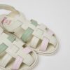 Camper Sandalias | Sandalias Multicolores De Piel Para Nina