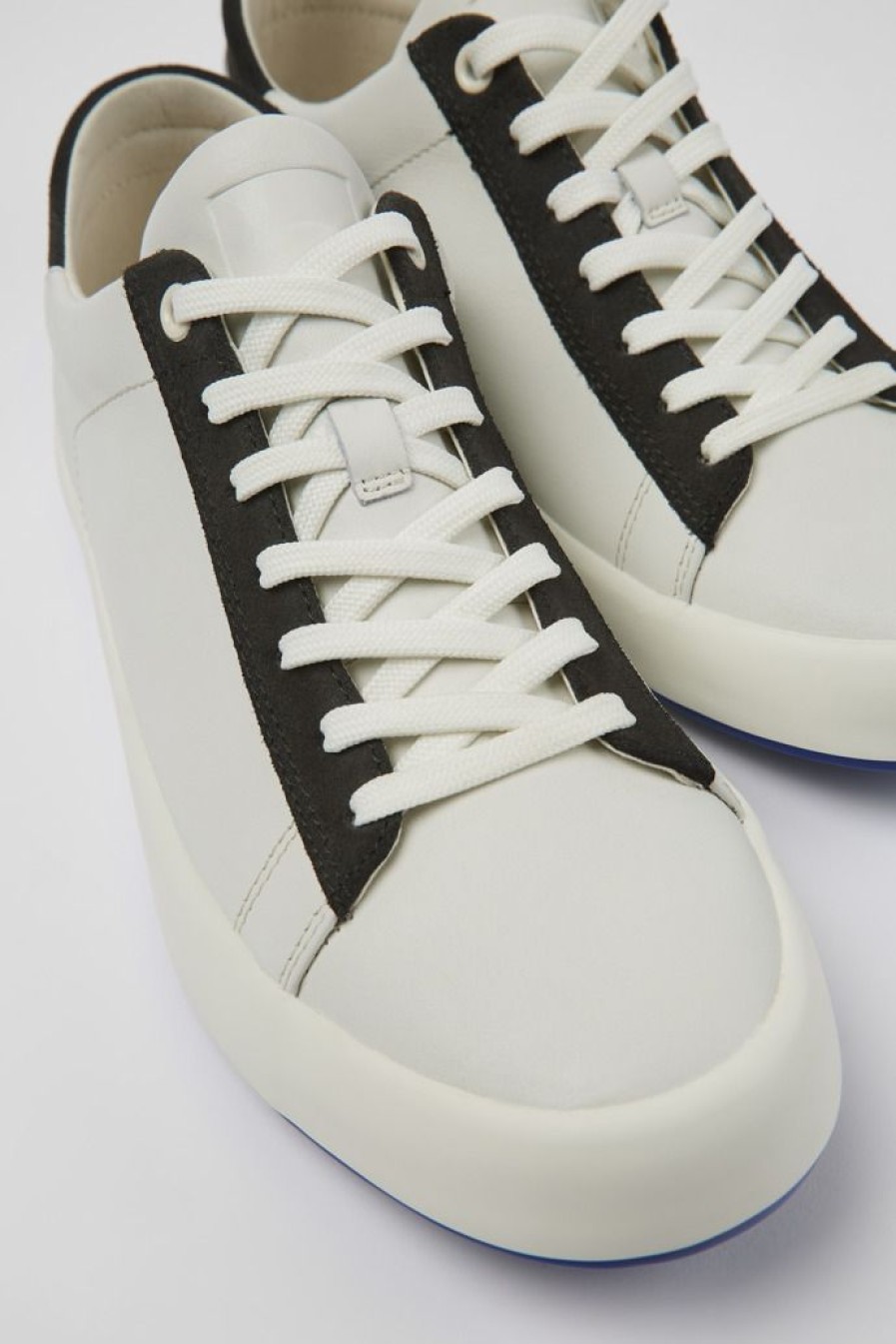 Camper Zapatillas | Sneaker De Piel/Nobuk Blanca Para Hombre