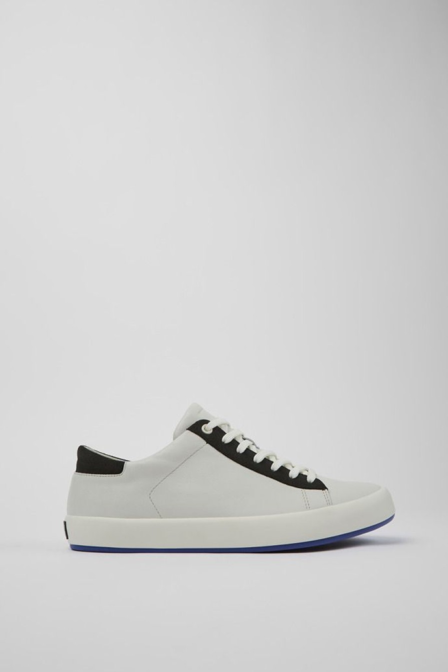 Camper Zapatillas | Sneaker De Piel/Nobuk Blanca Para Hombre