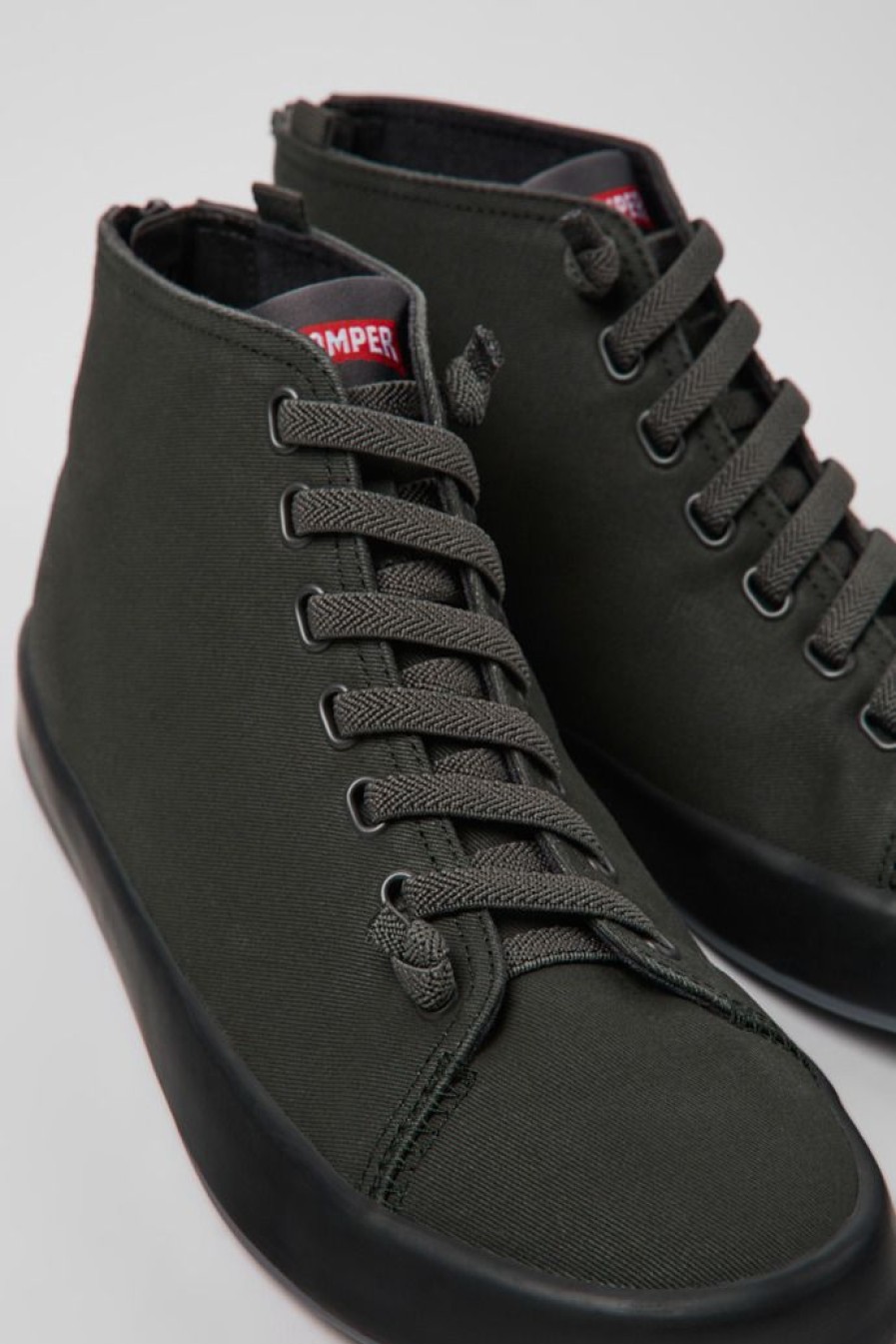 Camper Zapatillas | Sneakers Gris Oscuro De Tejido Para Hombre