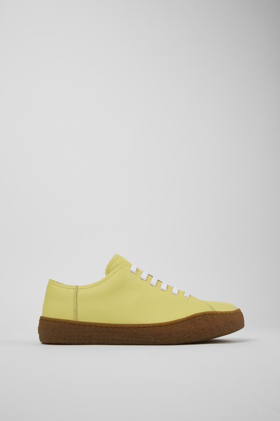 Camper Zapatillas | Sneaker De Piel Amarilla Para Hombre