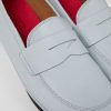 Camper Bailarinas | Mocasin De Piel Gris Para Mujer