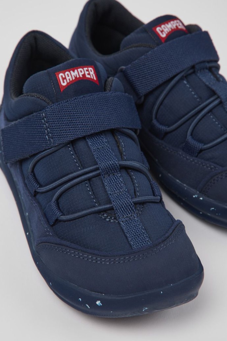 Camper Zapatillas | Zapatos Azul Oscuro De Tejido Para Ninos