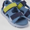 Camper Sandalias | Sandalias Azules De Tejido Para Ninos