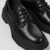 Camper Zapatos De Vestir | Zapatos Negros De Piel Con Cordones Para Mujer