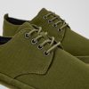 Camper Zapatos De Vestir | Zapato Blucher De Tejido/Nobuk Verde Para Hombre