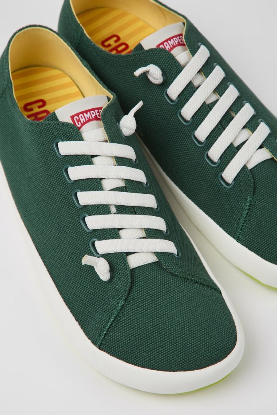 Camper Zapatillas | Sneakers Verdes De Tejido Para Hombre