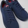 Camper Zapatos Casual | Sneaker De Tejido Azul Para Hombre