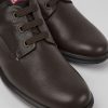 Camper Zapatos De Vestir | Zapatos Blucher Marron Oscuro Para Hombre