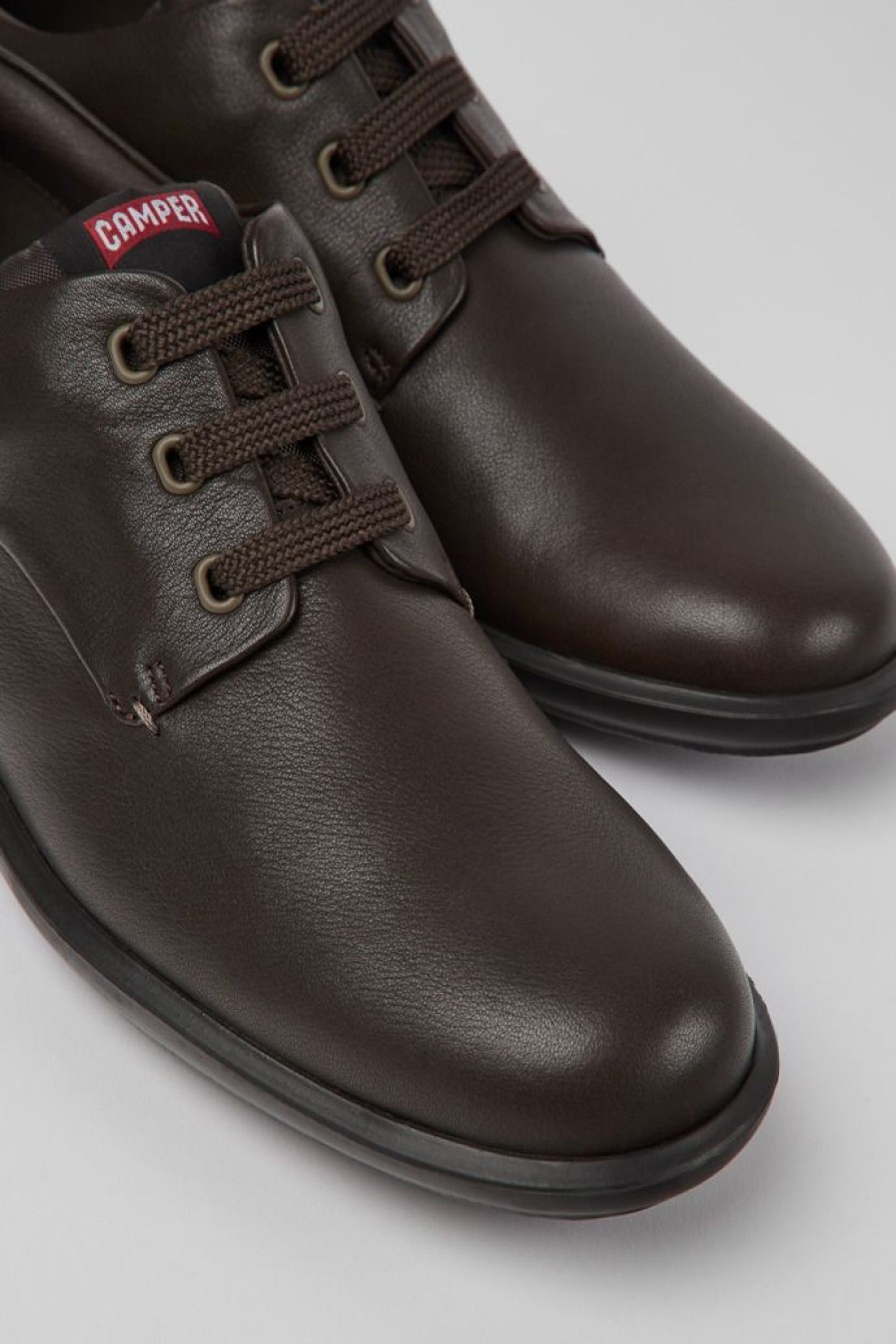 Camper Zapatos De Vestir | Zapatos Blucher Marron Oscuro Para Hombre