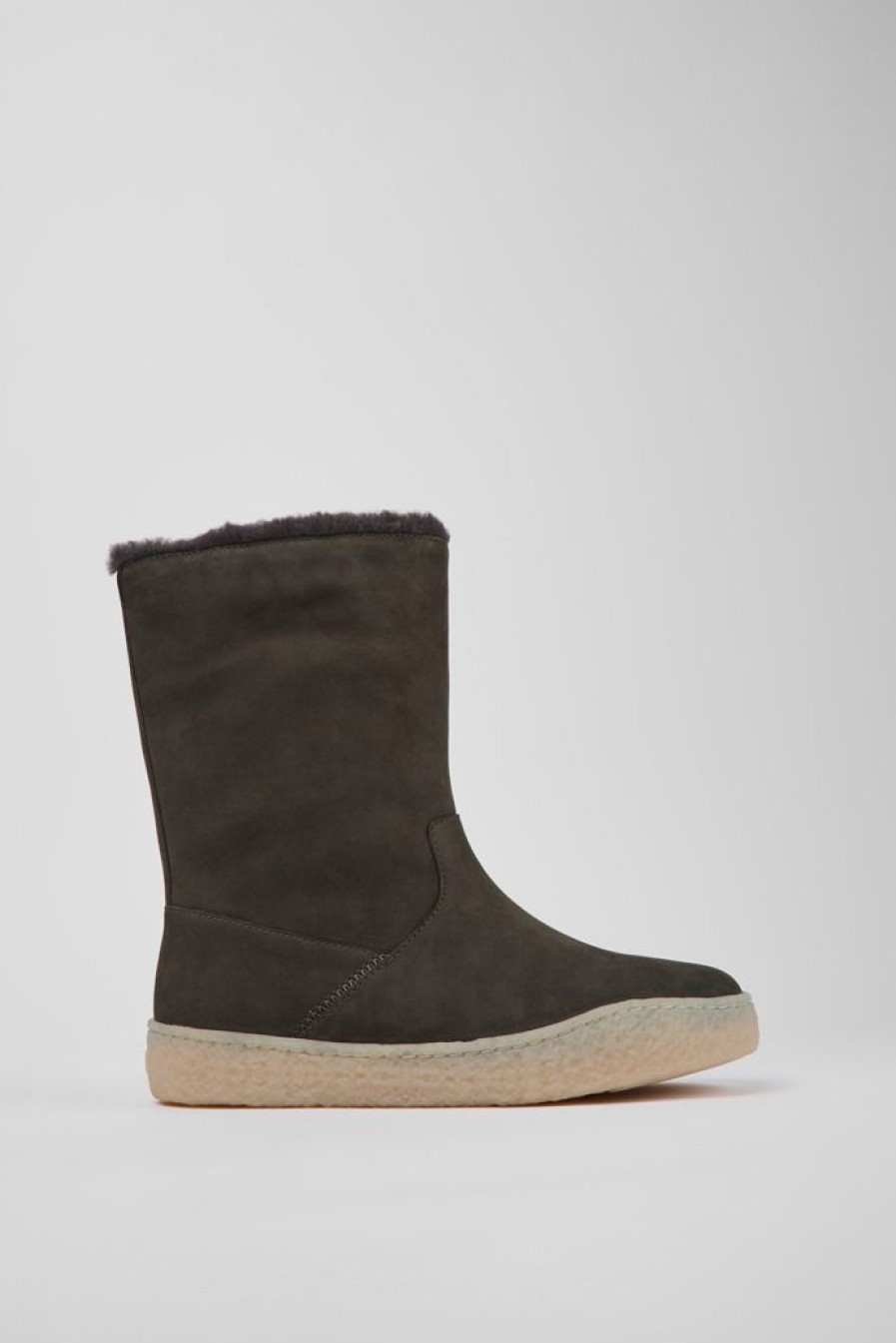 Camper Botas | Botas Grises De Nobuk Para Mujer