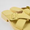 Camper Sandalias | Sandalias De Piel Amarillas Para Mujer